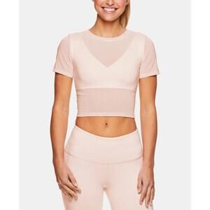 Gaiam Womens X Jessica Biel Melrose Mesh Medium-Impact Sports Bra Cropped Top M